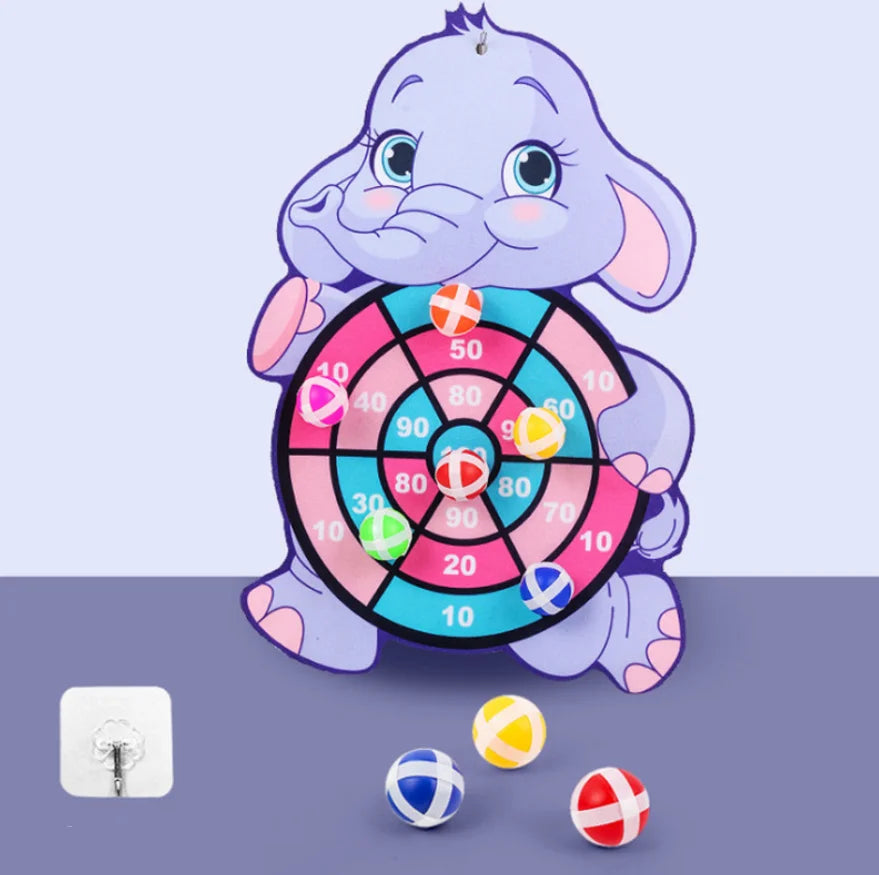 Gadgestix – StickyFun™ Montessori-Dartspiel für Kinder mit süßen Tiermotiven