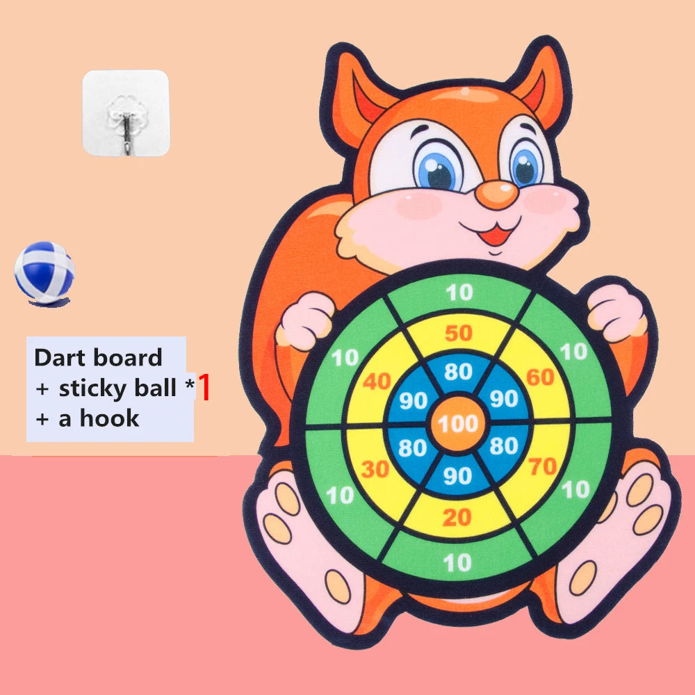 Gadgestix – StickyFun™ Montessori-Dartspiel für Kinder mit süßen Tiermotiven