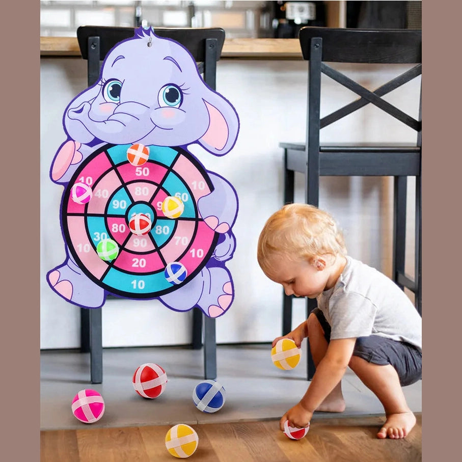 Gadgestix – StickyFun™ Montessori-Dartspiel für Kinder mit süßen Tiermotiven