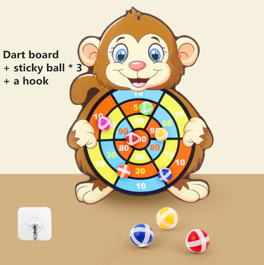 Gadgestix – StickyFun™ Montessori-Dartspiel für Kinder mit süßen Tiermotiven