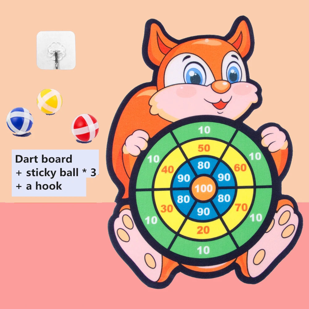 Gadgestix – StickyFun™ Montessori-Dartspiel für Kinder mit süßen Tiermotiven