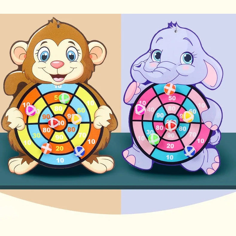 Gadgestix – StickyFun™ Montessori-Dartspiel für Kinder mit süßen Tiermotiven