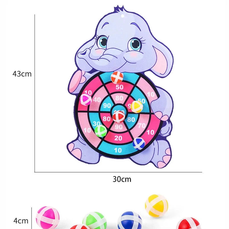 Gadgestix – StickyFun™ Montessori-Dartspiel für Kinder mit süßen Tiermotiven