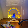 Gadgestix – GlowNote™: LED-Schreibtafel mit Nachtlicht & 7 bunten Stiften