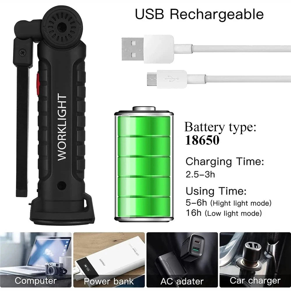 Gadgestix – UltraBeam™ Wiederaufladbare LED-Arbeits- & Campinglampe